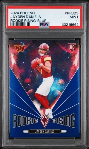 2024 Panini Phoenix - Rookie Rising Jayden Daniels #RR-JDS Purple #/50 (RC)