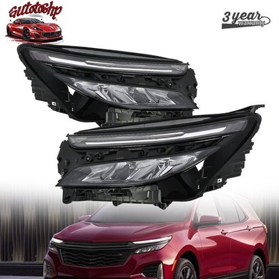 Headlights Assembly L+R For 2022 2025 2024 Chevrolet Equinox LT RS 1.5L Full LED