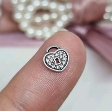 Genuine Pandora Love Lock Petite Floating Locket Charm S925 ALE 💕R42c