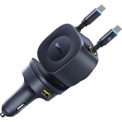 Autoladegerät USB-A USB-C mit Kabeln USB-C 60W QC PD Huawei SCP Baseus
