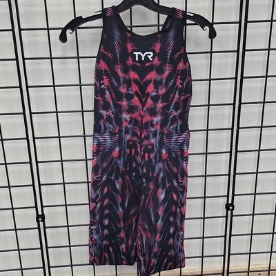 TYR Venzo Genesis Kneeskin Competitive Swimwear Steel Red Size 32