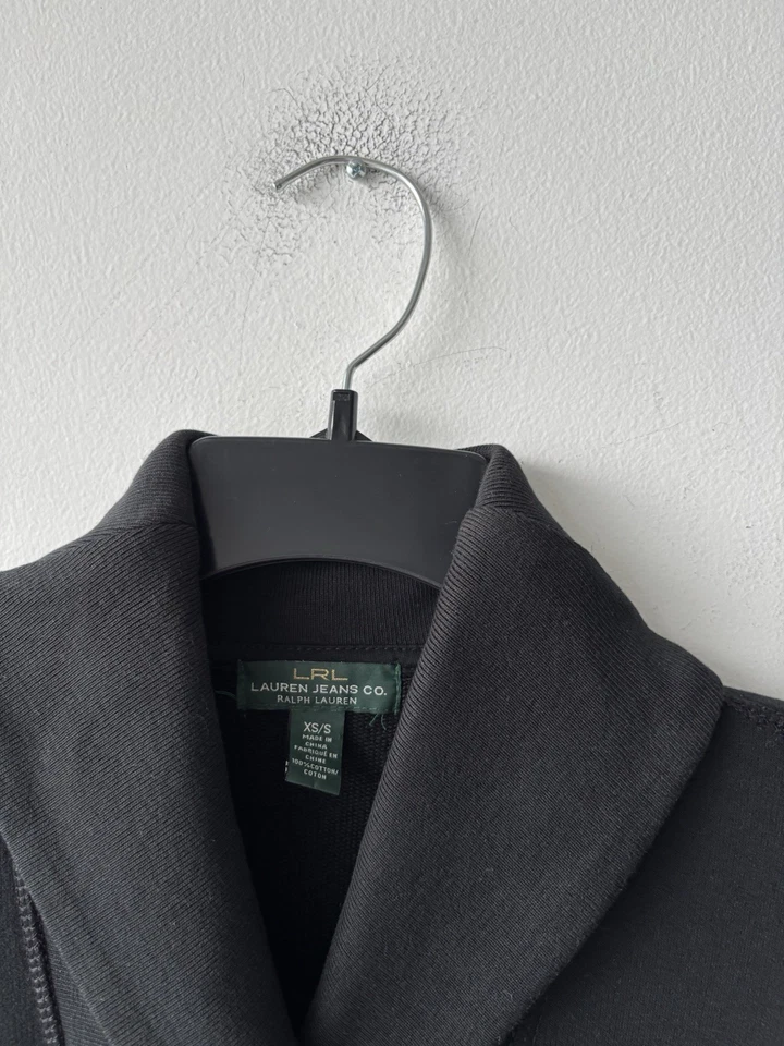 Ralph Lauren Poncho Pullover Black Shawl Collar Oversized Women XS/S Athleisure - Image 4 of 4