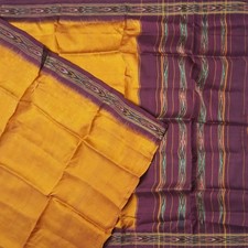 Vintage Orange Sarees 100 Pure Silk Handwoven Patola Ikat Sari 5YD Craft Fabric