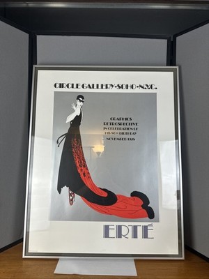 ERTE Pioneer Square Gallery, Seattle 1978 Exhibition Poster Print Framed 29x23