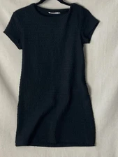 Elodie Size Medium Black short sleeve  Dress women's textured stretchy