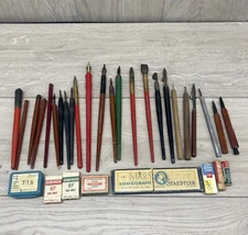 Vtg Lot of Calligraphy Tools, Rounded Pointed Pens, Drawing, Lettering Nips