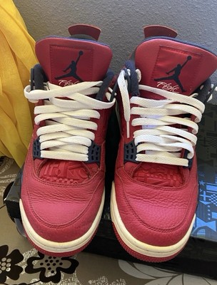 AIR JORDAN Red RETRO SE FLINT Lace-Up Sneakers In ORIGINAL BOX
