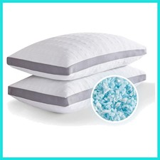 Cooling Pillows Queen Size Set of 2,Shredded Memory Foam Bed Pillows for Slee...