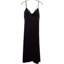 Jenny Yoo Velvet Baby Doll Evening Gown SZ 6 Vintage Plum Dark Romantic Holiday