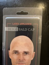 Beige Bald Cap Realistic Latex Headpiece Costumes Cosplay Theater Never Worn