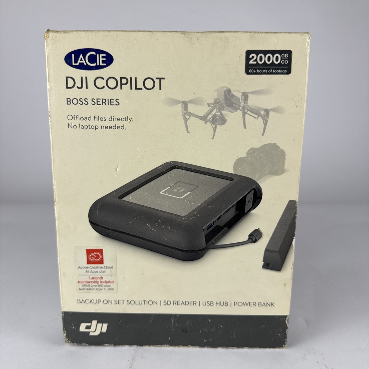 LaCie DJI Copilot Boss Series 2 TB Portable USB HDD SD Reader