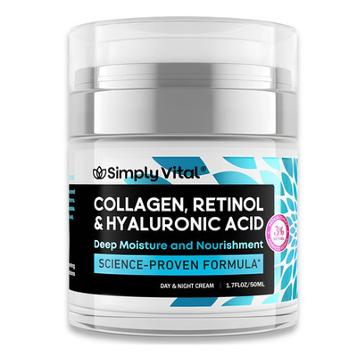 Anti-Aging Face Moisturizer Retinol-Collagen Hyaluronic Acid Cream 1.7FL.oz