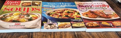 3 Taste of Home  Cook Books Soups And 30 Minute Meals - Soft Cover