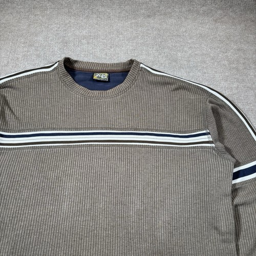Vintage XG Xtreme Gear Striped Sweater Mens XL Pullover Skater Surfer Grunge Y2K - Picture 3 of 11