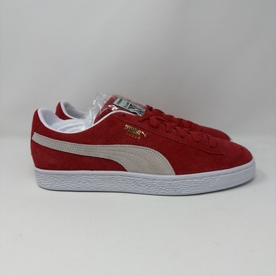 NEW Puma Suede Classic XXI 21 Low Top Red White 374915-02 Men's Size 10.5