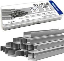 13 Series Staples, 22 Gauge, Galvanized, 3/8" Crown x 1/4" Leg, 2500 Pcs 22G