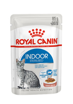 Indoor Sterilized In Gravy Adult Nassfutter für Katzen, 85g - EINZELBEUTEL