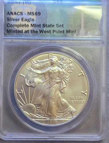 2017 (W) Eagle S$1 ANACS MS 69 Struck at West Point