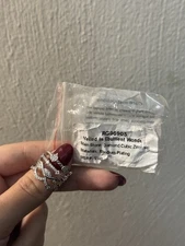 Bomb Party Delicates Sz 6 “Veiled In Ebullient Wonder” Cz On Rhodium