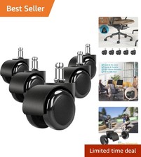 Effortless Gliding 2-Inch Silent Chair Casters, 5pcs - Up to 453.59kg Support