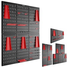 Pegboard Wall Storage Hooks Accessories Home Garage Peg Metal Organiser Black