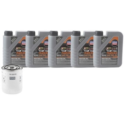 5L Liqui Moly TopTec 4200 5W30 Mann Engine Oil Change Kit for Range Rover V8 4WD