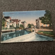 Postkarte Ansichtskarte Esslingen Partie am Neckar, gelaufen 1921 ! 
