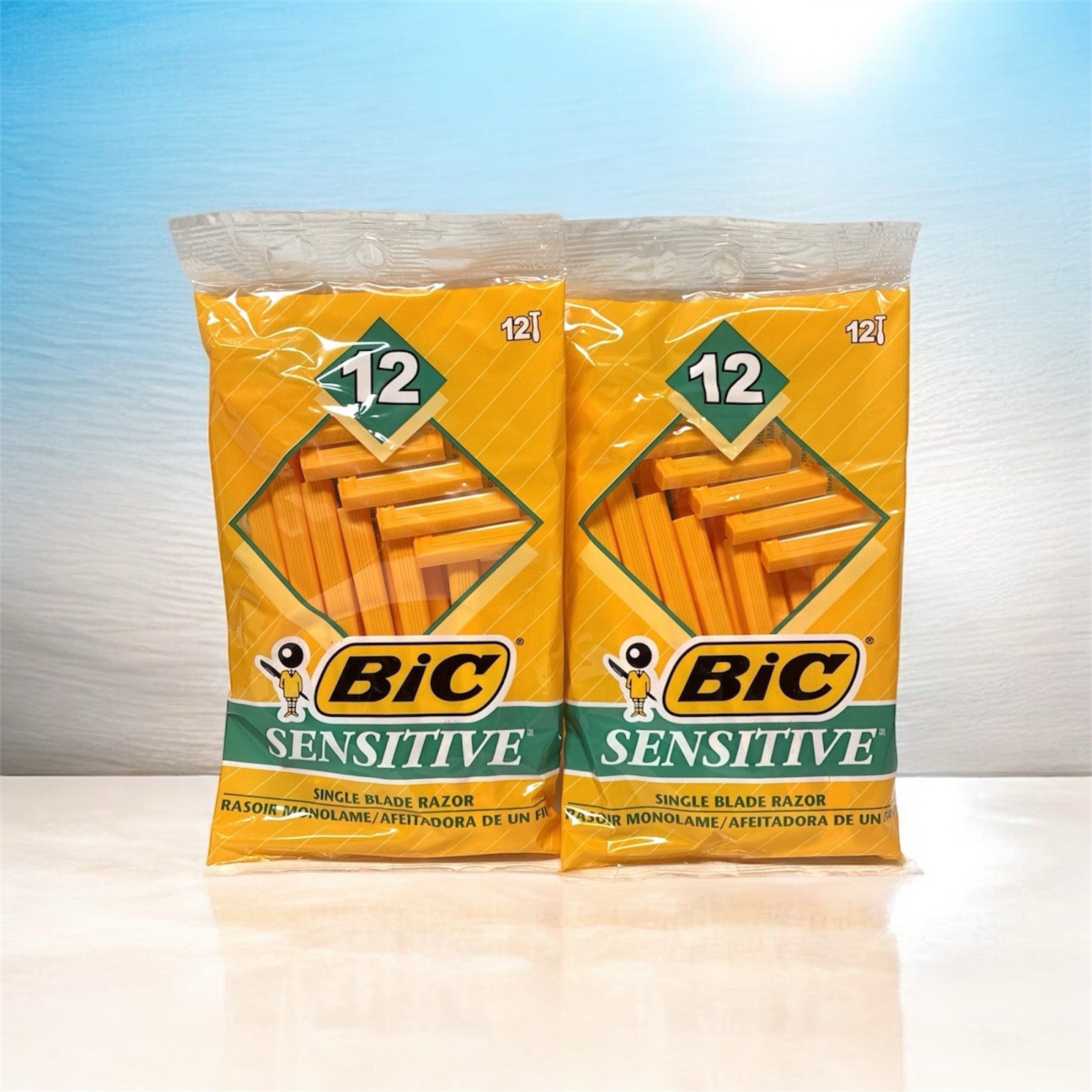 BIC Sensitive Men's Disposable Shavers, 12ct | Pack of 2(24 