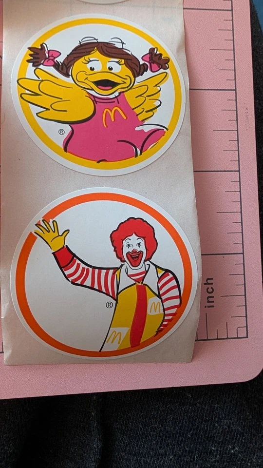 Vintage McDonald's Stickers Lot Grimace Hamburglar Ronald McDonald Birdie READ - Image 4 of 4