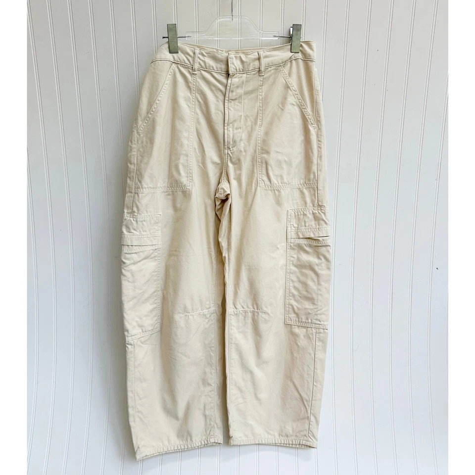 Citizens of Humanity Marcelle Military Cargo Pants Ecru Low Slung Barrel 31 - Image 2 of 4