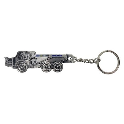 Komatsu HM400 Dump Truck Embossed Metal Keychain 90-0650