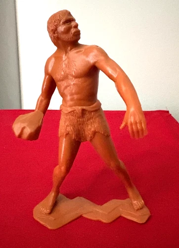 Vintage 6” Louis Marx & Co Caveman Prehistoric Playset 1960's