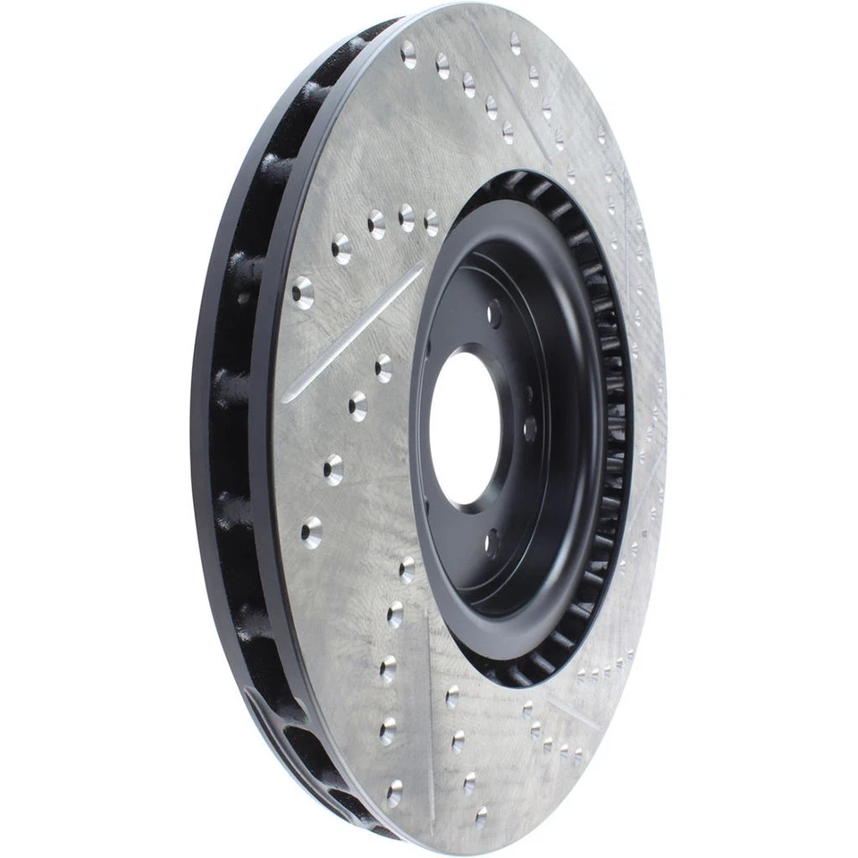 Rotor de freno delantero derecho StopTech 127.46076R perforado para 08-15 Mitsubishi Lancer Foto 4 de 4