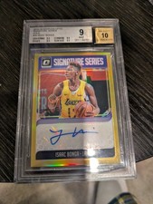 2018-19 Isaac Bonga Optic Signature Series Gold Prizm RC Auto 04/10 BGS 9 Mint