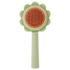 Haustierb&uuml;rste, Reinigungsb&uuml;rste f&uuml;r Katzen und Hunde, Blumenform, Gr&uuml;n