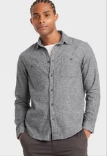 Men  s Goodfellow  Co Gray Midweight Button-Down Shirt   Size L   NWT