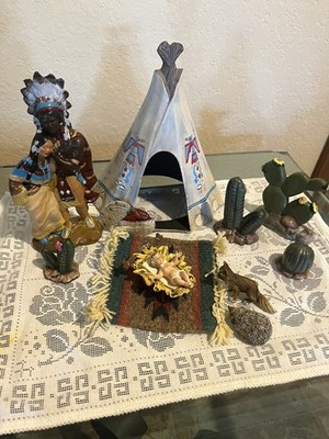 11 Piece Native American nativity scene