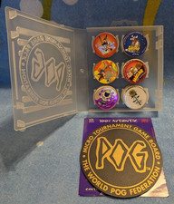 Vintage Authentic POG Brand Lot of 50 Pogs Case Micro Tournament Game Board