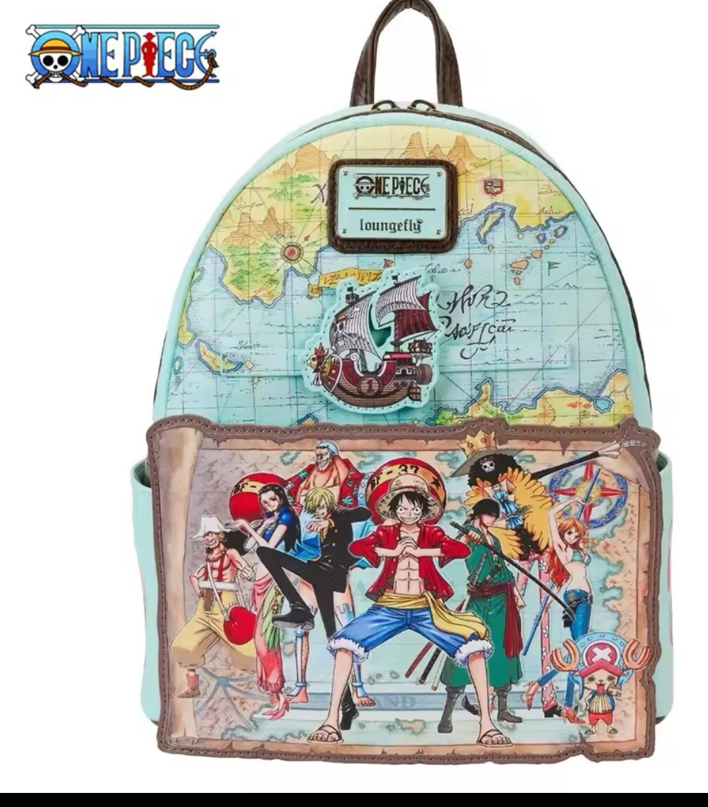 One Piece Loungefly Backpack Anime Figure Luffy Women Backpack
