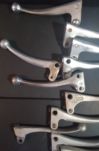 15 Vintage 1970's-80's Moped Magura Lever Handles Folded or Cast Aluminum/Steel - Picture 5 of 8