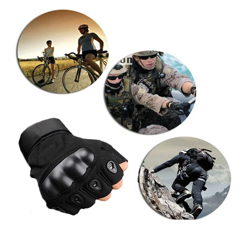 Military Tactical Glove Winter Half Finger Fingerless Gloves Army Combat Hunting - image 2 of 4
