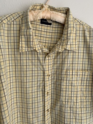 4XB Harbor Bay Yellow Blue Plaid Check Button Shirt Summer Preppy 4X Big - Picture 1 of 5