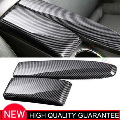Fit For Benz GLK 2008-2015 Carbon Fiber Armrest Box Cover Trim Decor Cover Trim