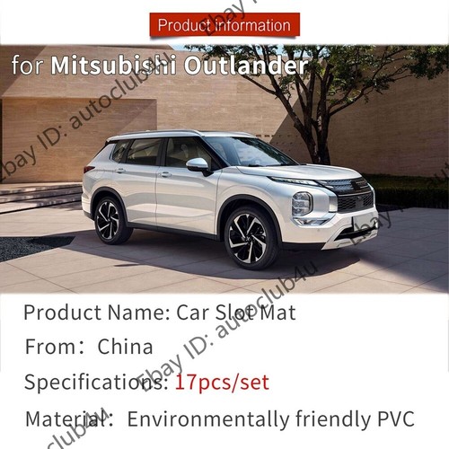 Ftis 2022-24 Mitsubishi Outlander Rubber Non-Slip Gate Slot Cup Mats Accessories - Foto 13 di 19