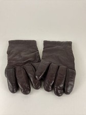 Women  s Leather Gloves Cashmere Lining SZ 7 Made in Italy Dark Brown