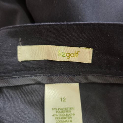 Liz Claiborne Golf Short Women's Size 12 Navy Blue Bermuda Coolmax Polyester NEW - Picture 12 of 13