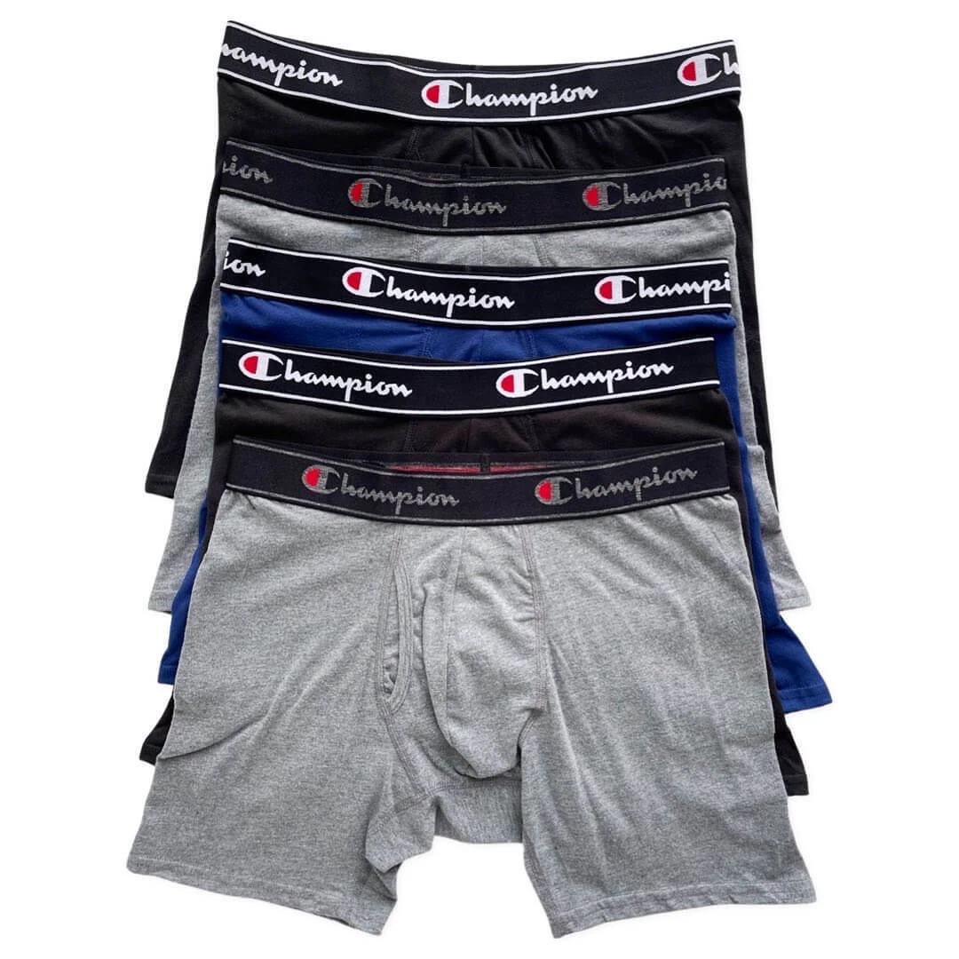 Champion Men s Elite X Temp Double Dry Tech Boxer Briefs 5pk Black