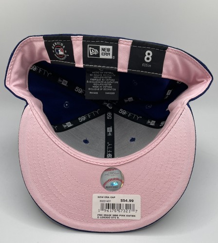 Toppa gioco Allstar New Era Los Angeles Dodgers 59Fifty 1980 taglia 8 sottovisore rosa - Foto 5 di 5