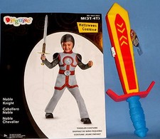 Noble Knight costume boys 3T-4T;4-6;Renaissance-Medieval-padded chest-hood-sword