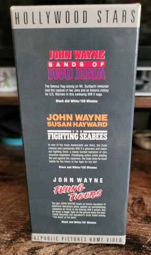 John Wayne 3 Movie Box Set On Vhs Like New Condition. - Picture 3 of 6